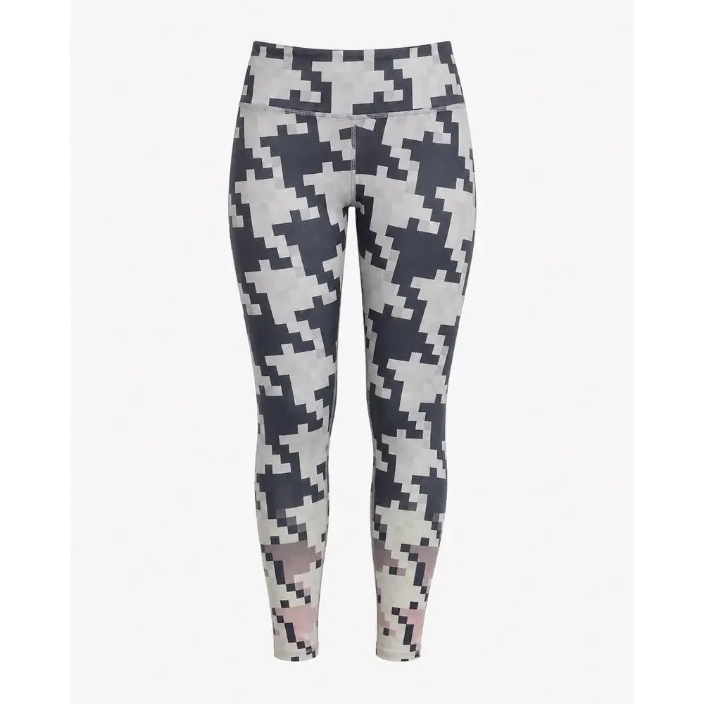 ALO‎ Yoga Airbrush Pixel Leggings Women Small Gray Pink Camo Pilates 29 Inseam